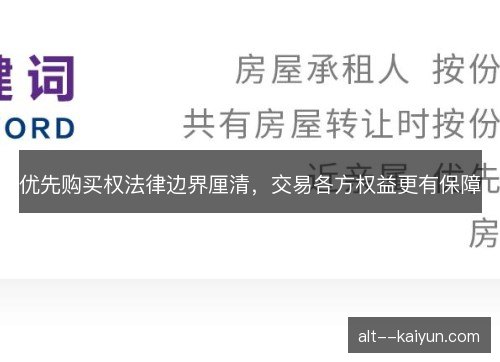 优先购买权法律边界厘清，交易各方权益更有保障